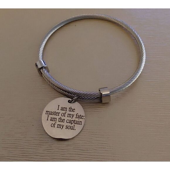 Pretty Expandable Twisted Inspirational Bangle Bracelet - Picture 1 of 2